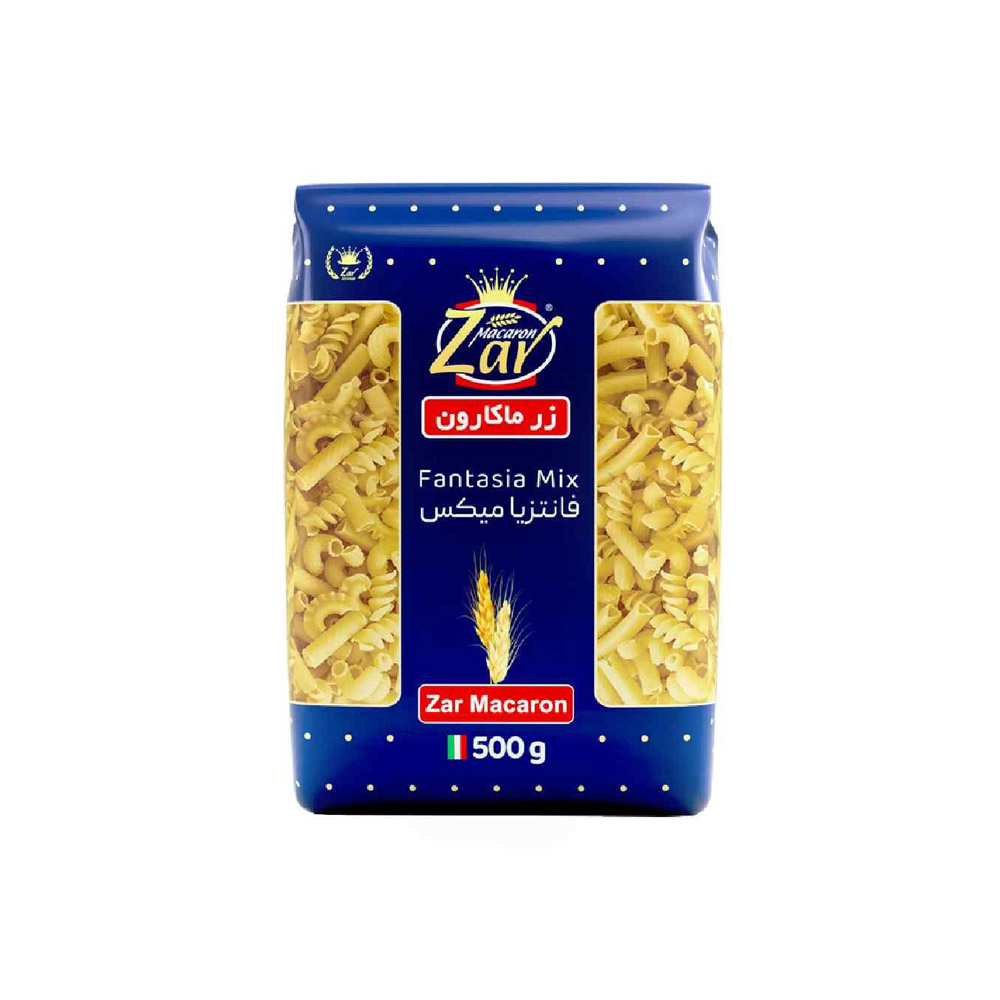 ماکارونی فرمی فانتزیا میکس 500 گرمی زر‌ماکارون