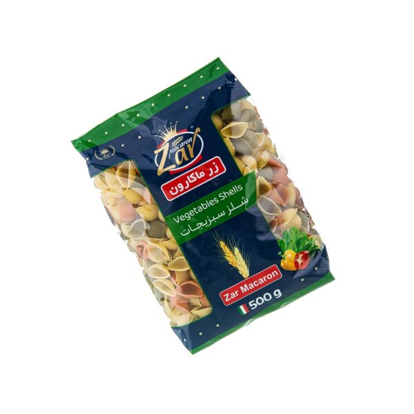 ماکارونی شلز سبزیجات زر ماکارون 500 گرمی