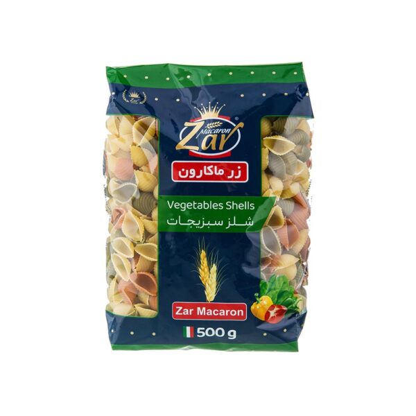 ماکارونی شلز سبزیجات زر ماکارون 500 گرمی