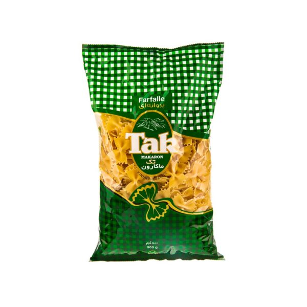 makaroni-tak-parvanei-1000 ماکارونی فرمی پروانه ای 500 گرمی تک ماکارون
